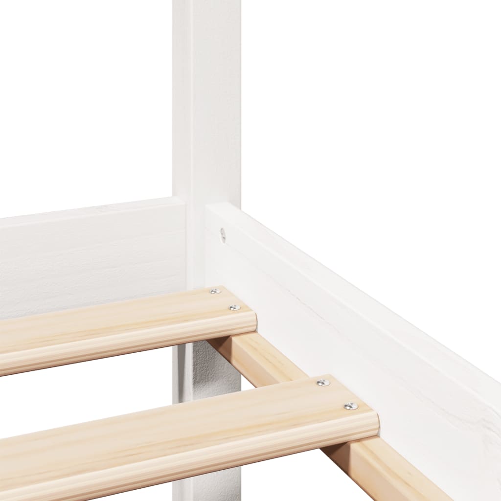 Bed Frame with Headboard without Mattress White 140x200 cm