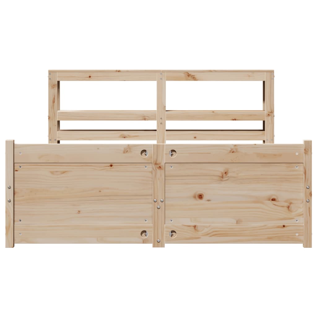 Bed Frame with Headboard without Mattress 120x190 cm Small Double