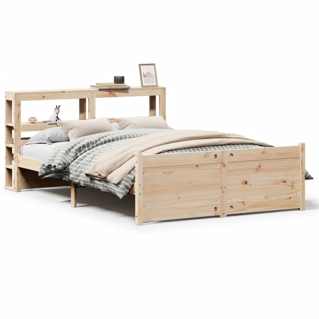 Bed Frame with Headboard without Mattress 140x190 cm