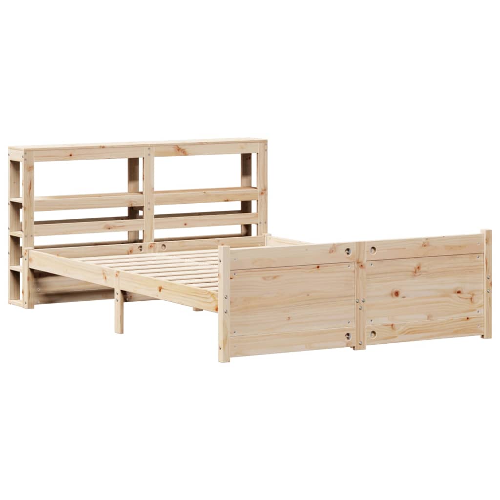 Bed Frame with Headboard without Mattress 140x190 cm