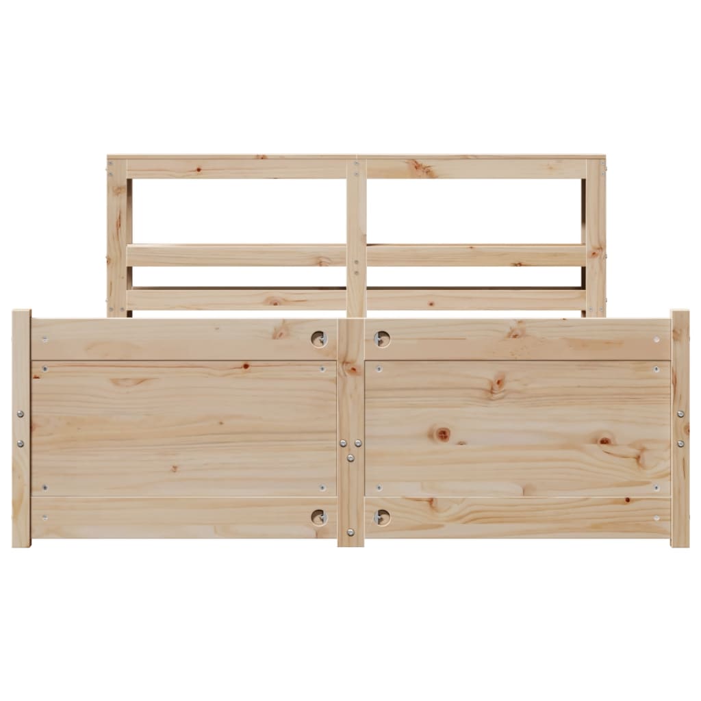 Bed Frame with Headboard without Mattress 140x190 cm