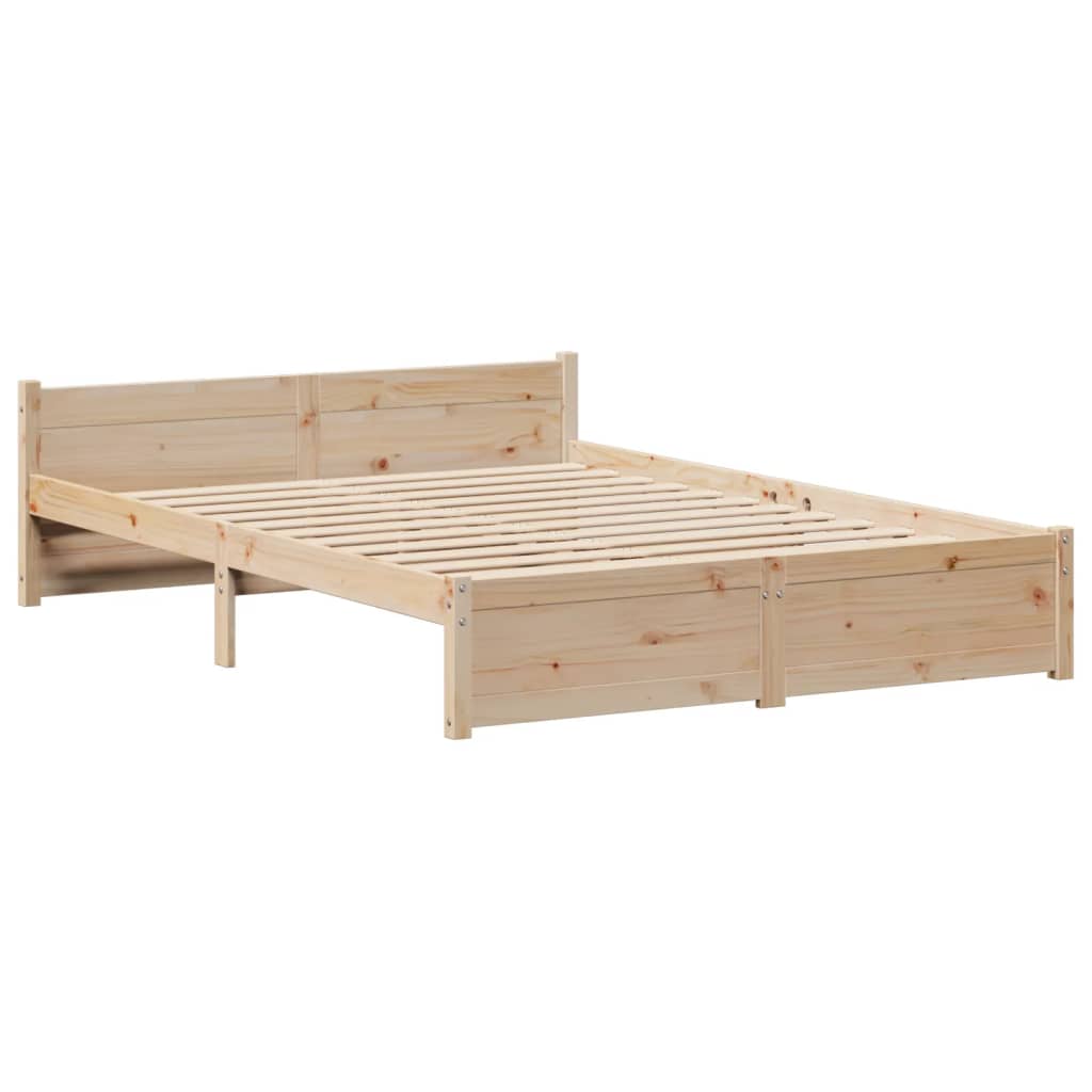 Bed Frame with Headboard without Mattress 140x190 cm