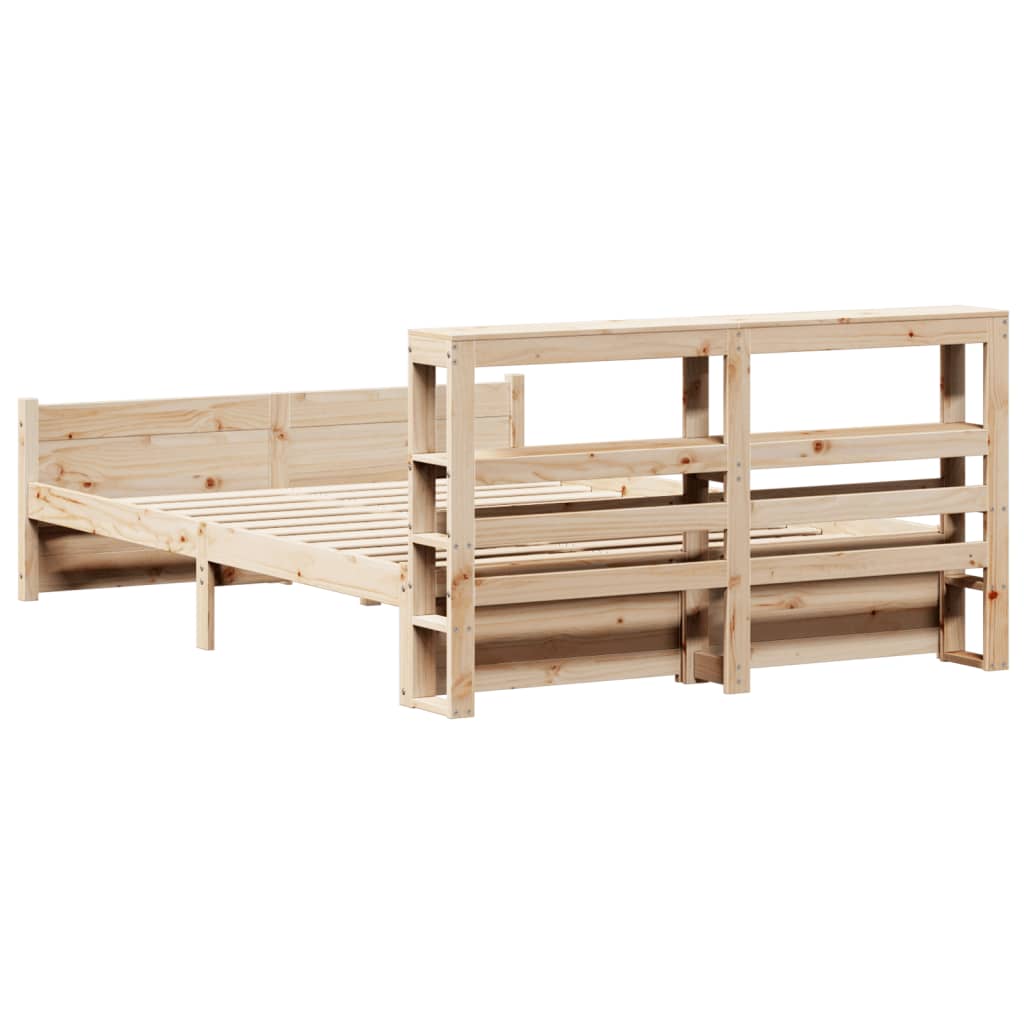 Bed Frame with Headboard without Mattress 140x190 cm