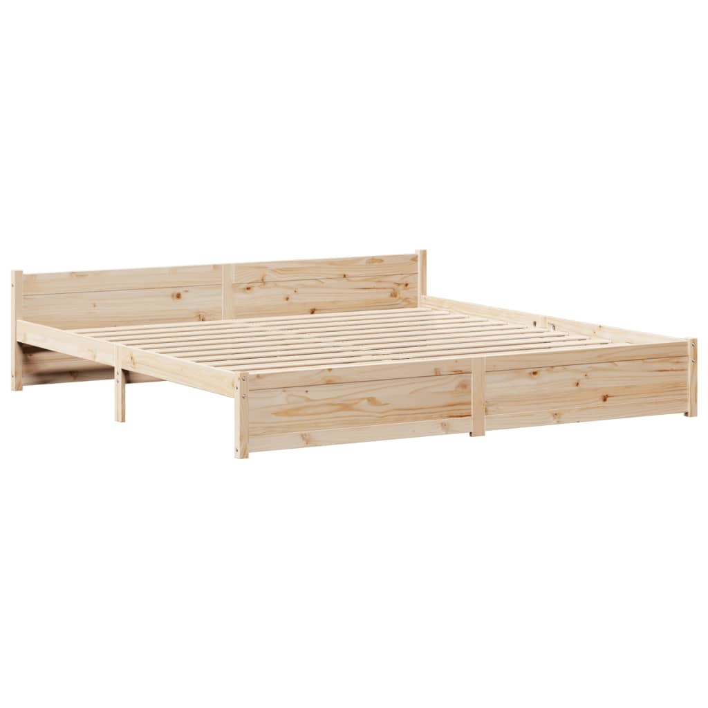 Bed Frame with Headboard without Mattress 200x200 cm
