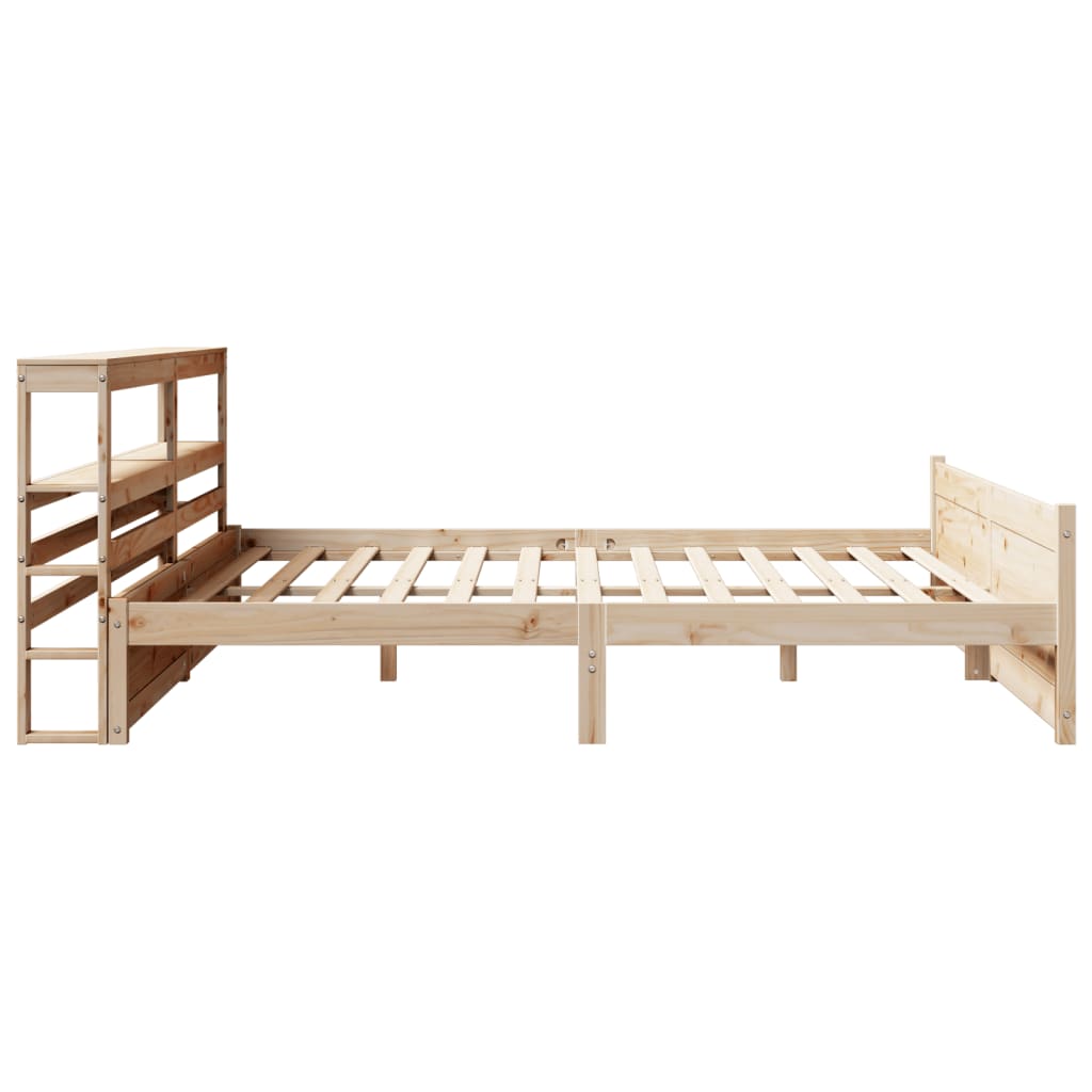 Bed Frame with Headboard without Mattress 200x200 cm