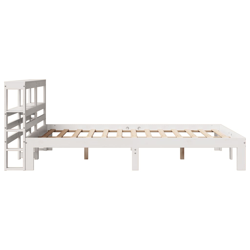 Bed Frame with Headboard without Mattress White 135x190 cm Double
