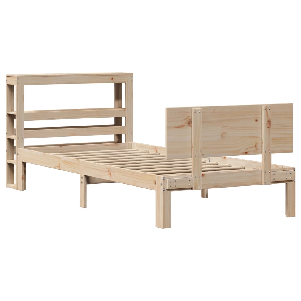 Bed Frame with Headboard without Mattress 100x200 cm