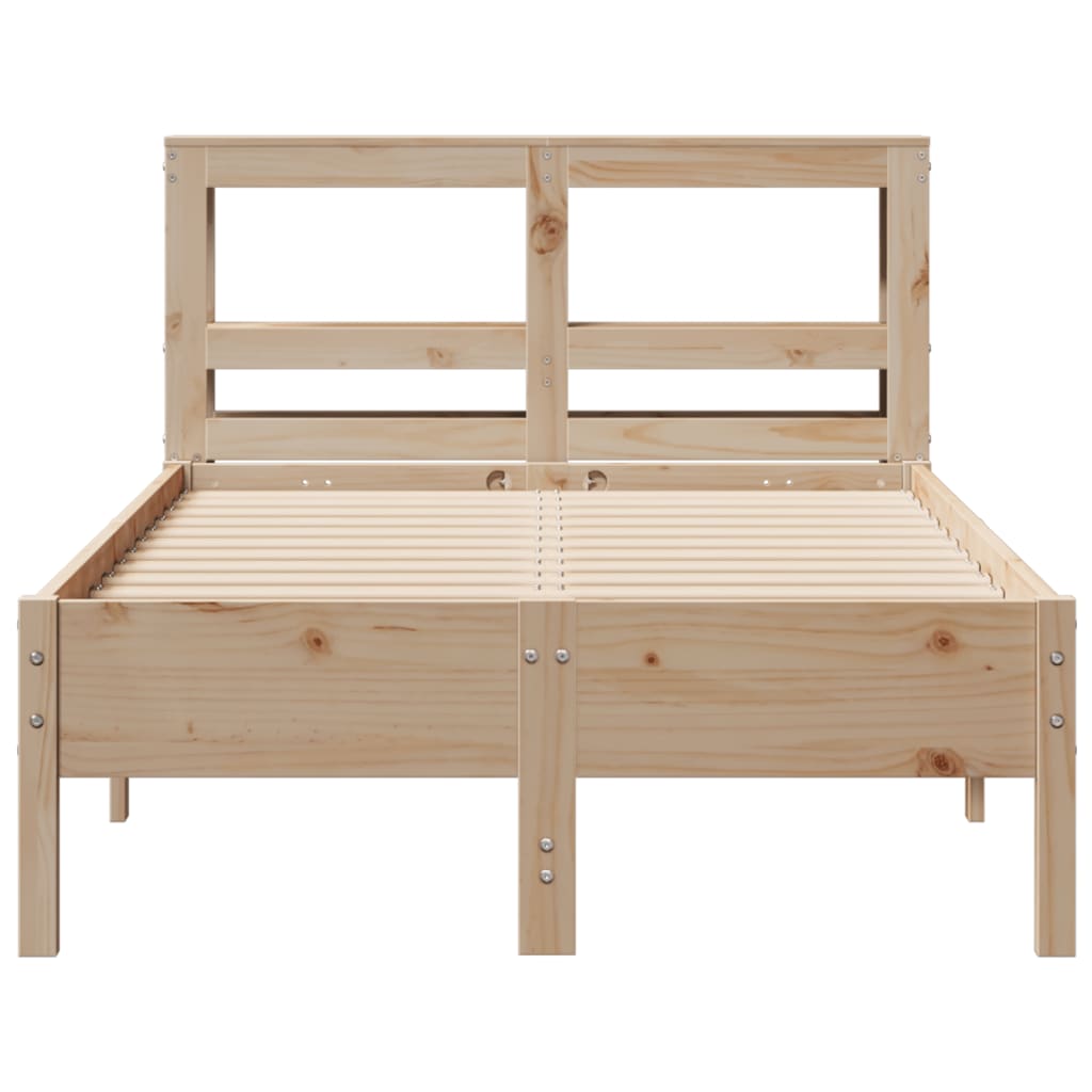 Bed Frame without Mattress 120x200 cm Solid Wood Pine