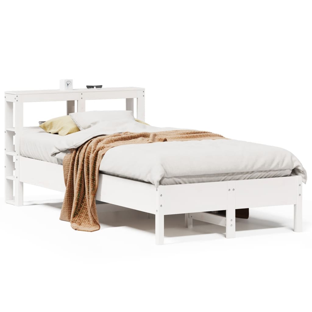 Bed Frame without Mattress White 90x200 cm Solid Wood Pine