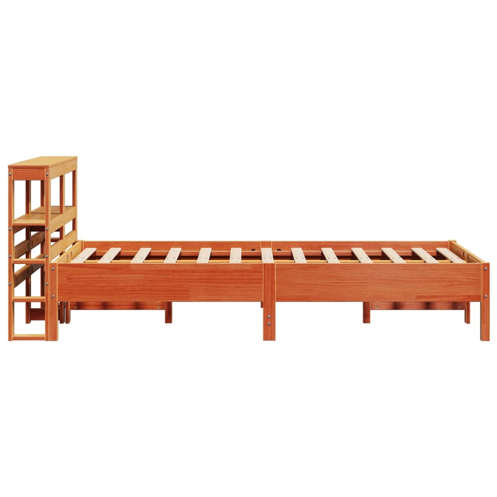 Bed Frame without Mattress Wax Brown 90x190 cm Single Solid Wood Pine