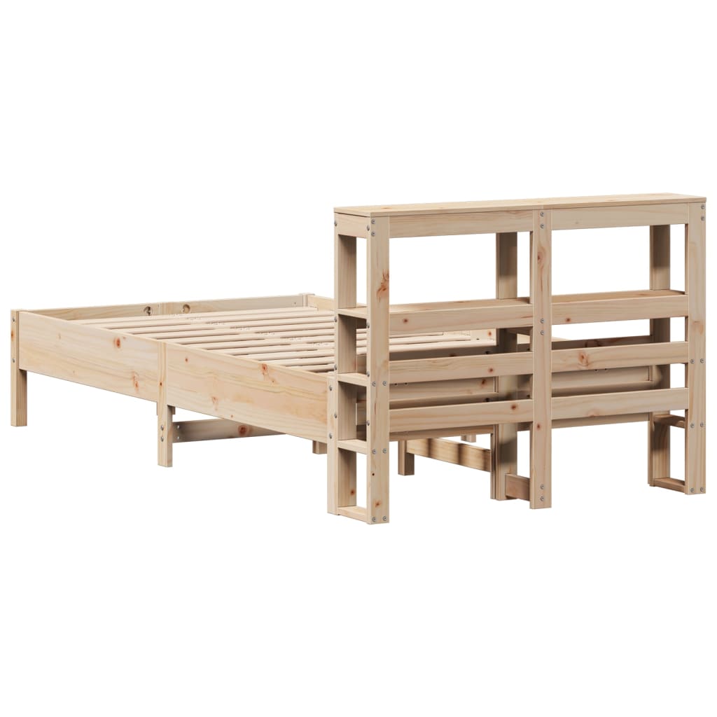 Bed Frame without Mattress 75x190 cm Small Single Solid Wood Pine