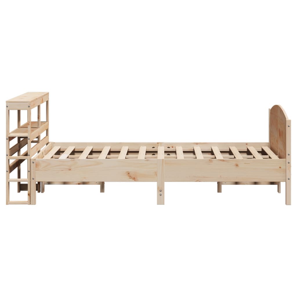Bed Frame without Mattress 150x200 cm King Size Solid Wood Pine