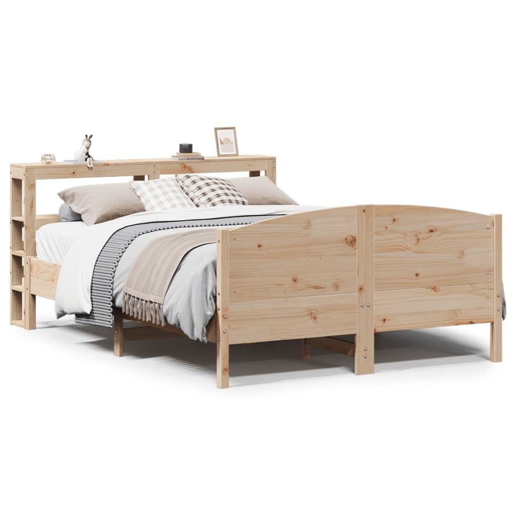 Bed Frame without Mattress 120x190 cm Small Double Solid Wood Pine