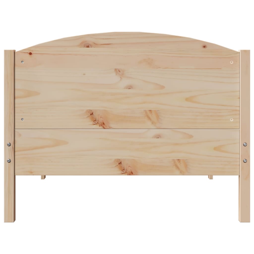 Bed Frame without Mattress 100x200 cm Solid Wood Pine