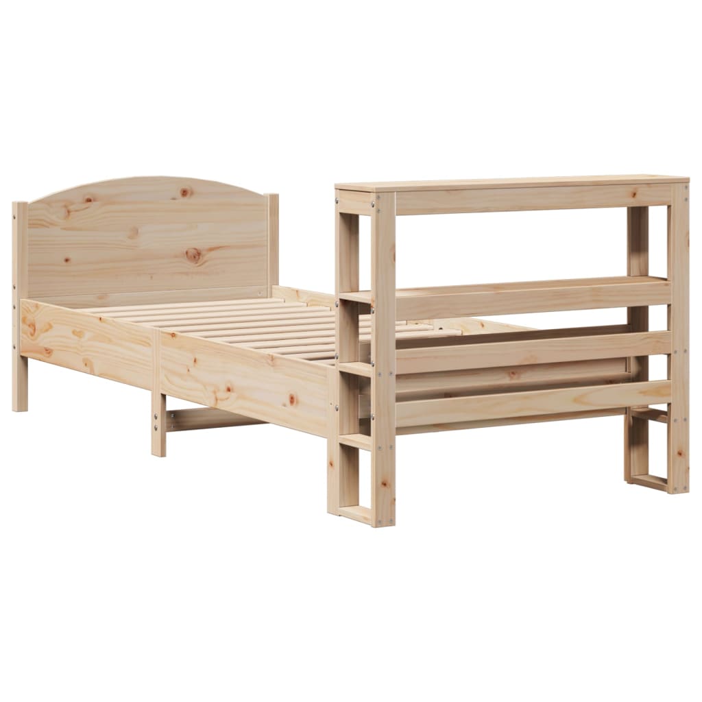 Bed Frame without Mattress 100x200 cm Solid Wood Pine