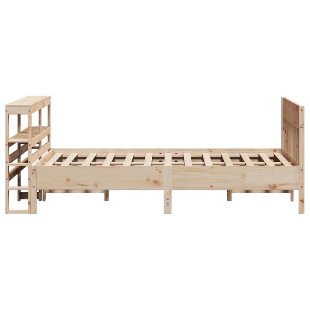 Bed Frame without Mattress 140x200 cm Solid Wood Pine
