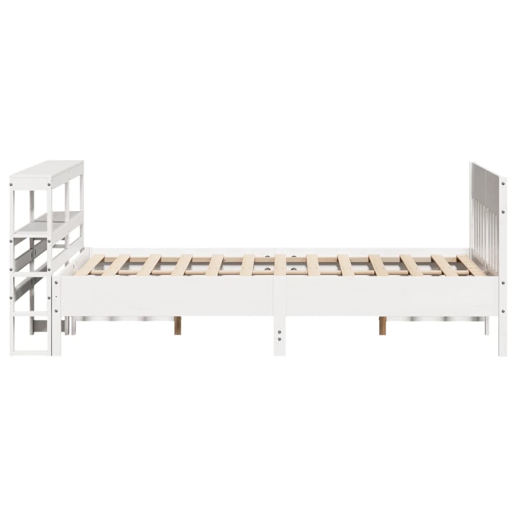Bed Frame without Mattress White 120x190 cm Small Double Solid Wood Pine