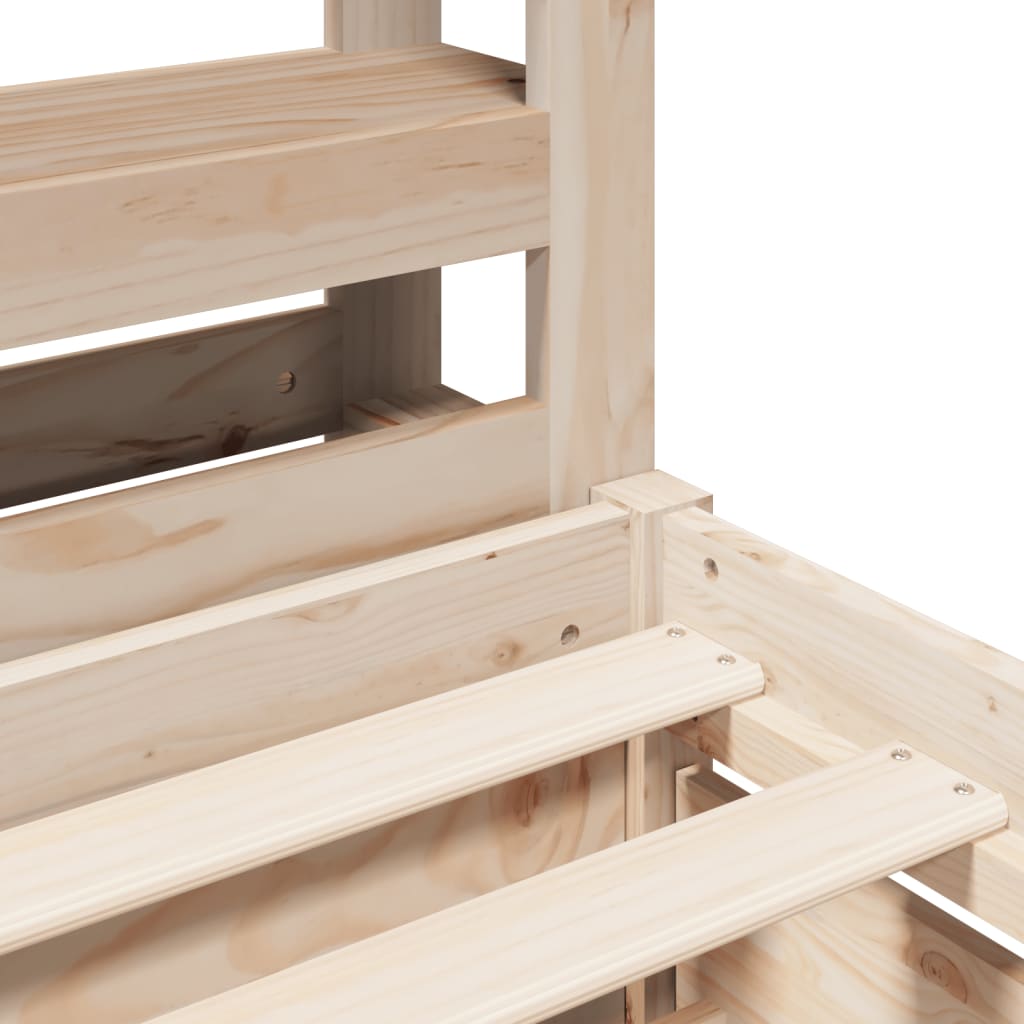 Bed Frame without Mattress 140x200 cm Solid Wood Pine