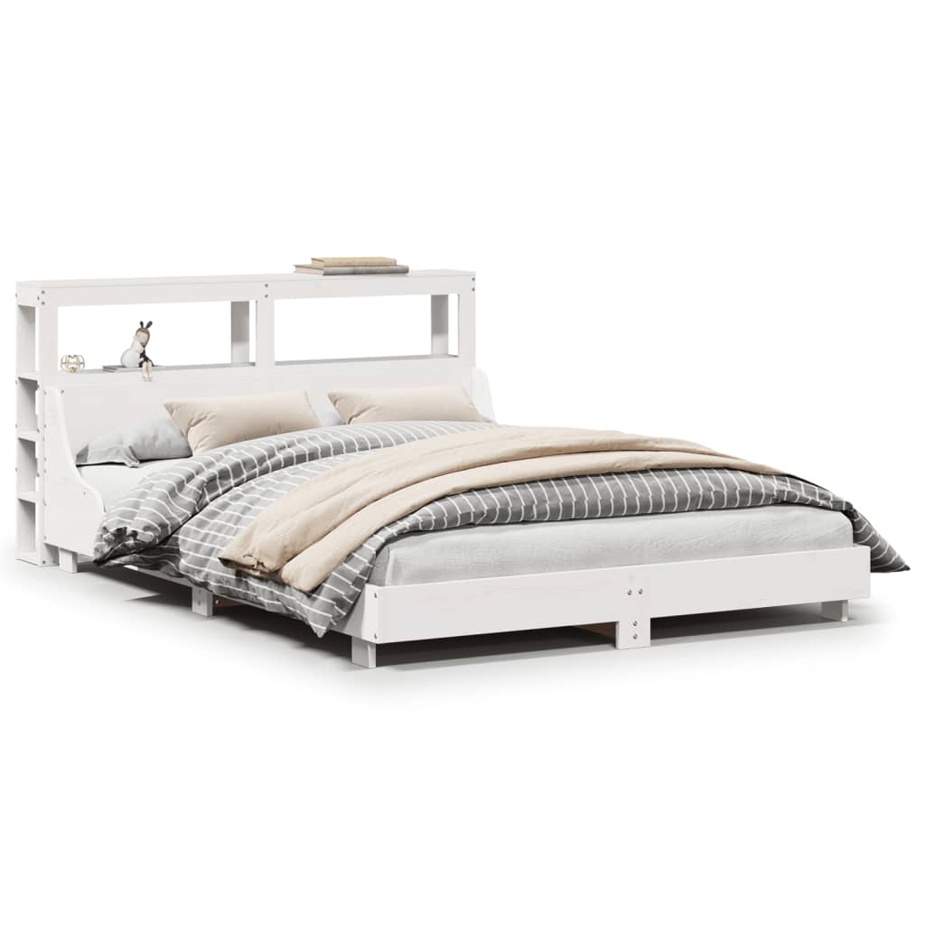 Bed Frame without Mattress White 120x190 cm Small Double Solid Wood Pine