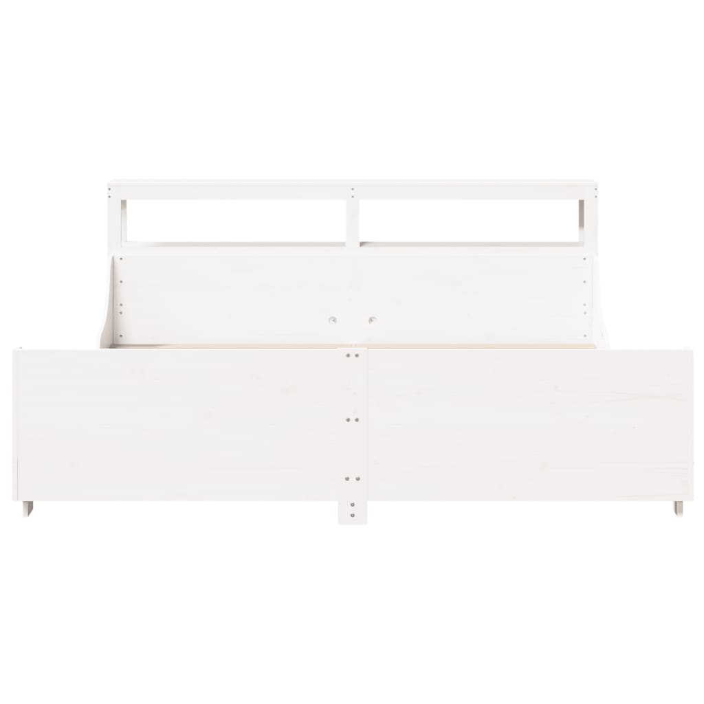 Bed Frame without Mattress White 180x200 cm Super King Solid Wood Pine