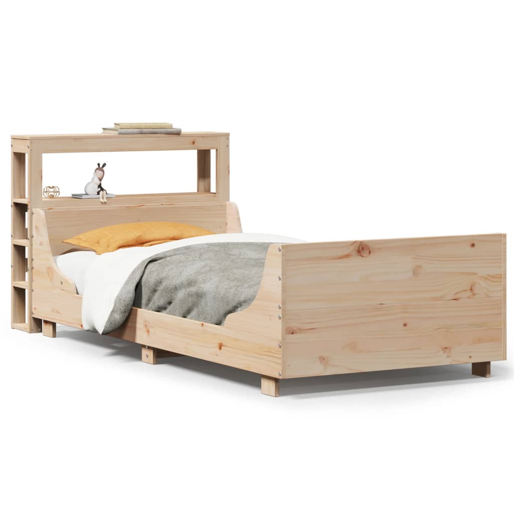Bed Frame without Mattress 100x200 cm Solid Wood Pine