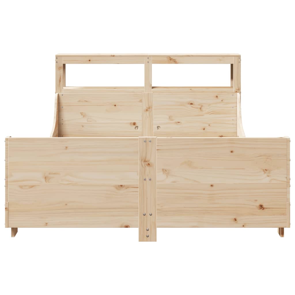 Bed Frame without Mattress 120x190 cm Small Double Solid Wood Pine