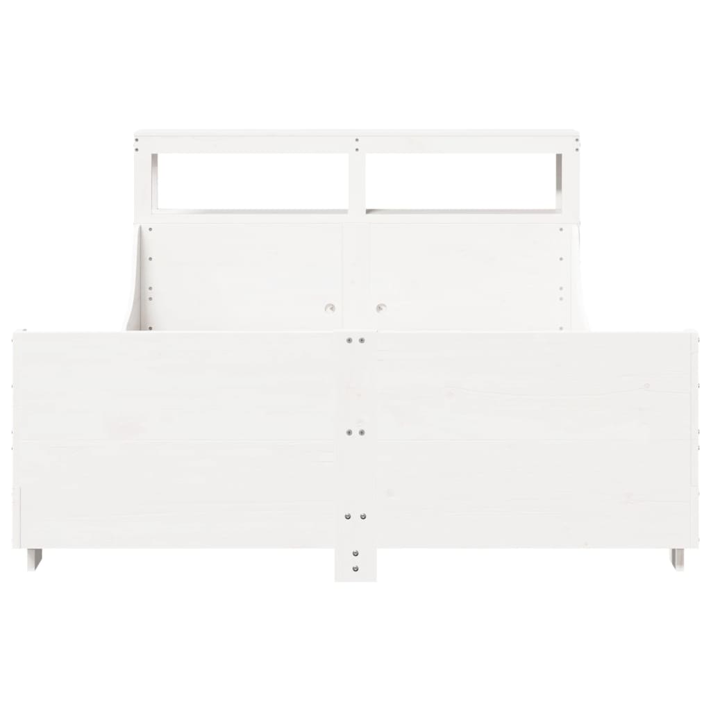 Bed Frame without Mattress White 120x190 cm Small Double Solid Wood Pine