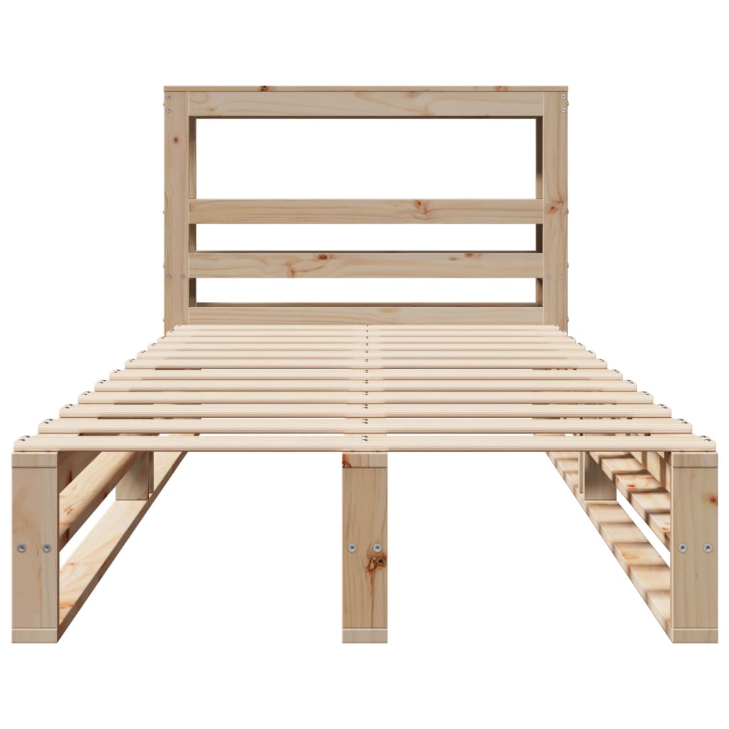 Bed Frame without Mattress 90x190 cm Single Solid Wood Pine