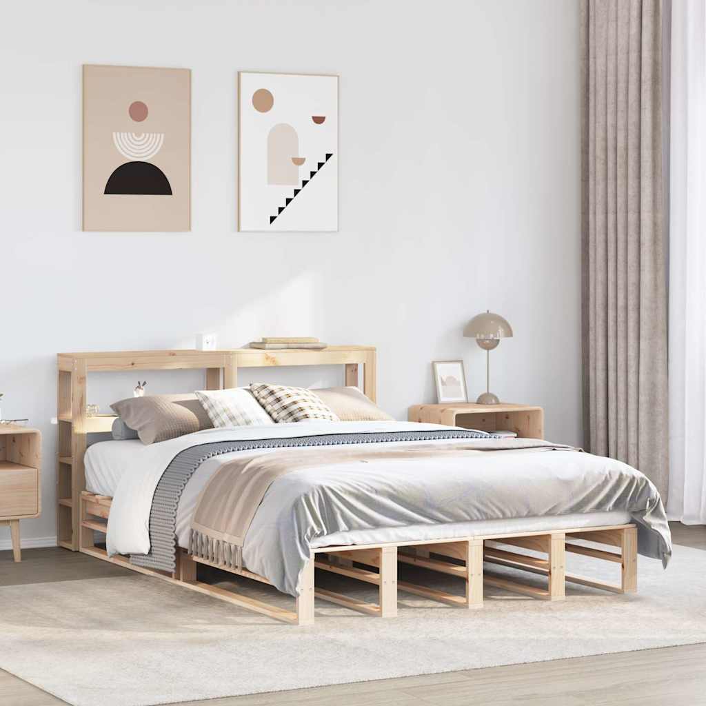 Bed Frame without Mattress 120x190 cm Small Double Solid Wood Pine