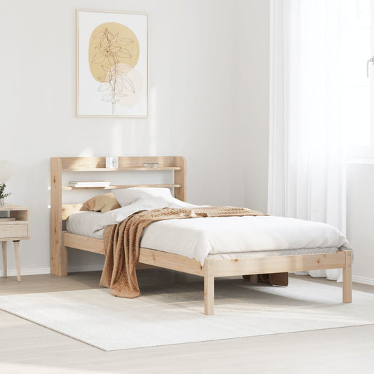 Bed Frame without Mattress 100x200 cm Solid Wood Pine