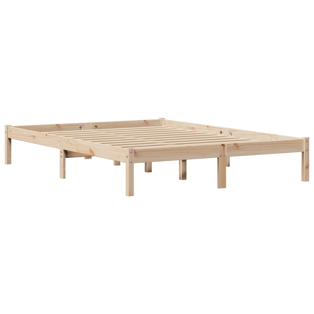 Bed Frame without Mattress 140x200 cm Solid Wood Pine