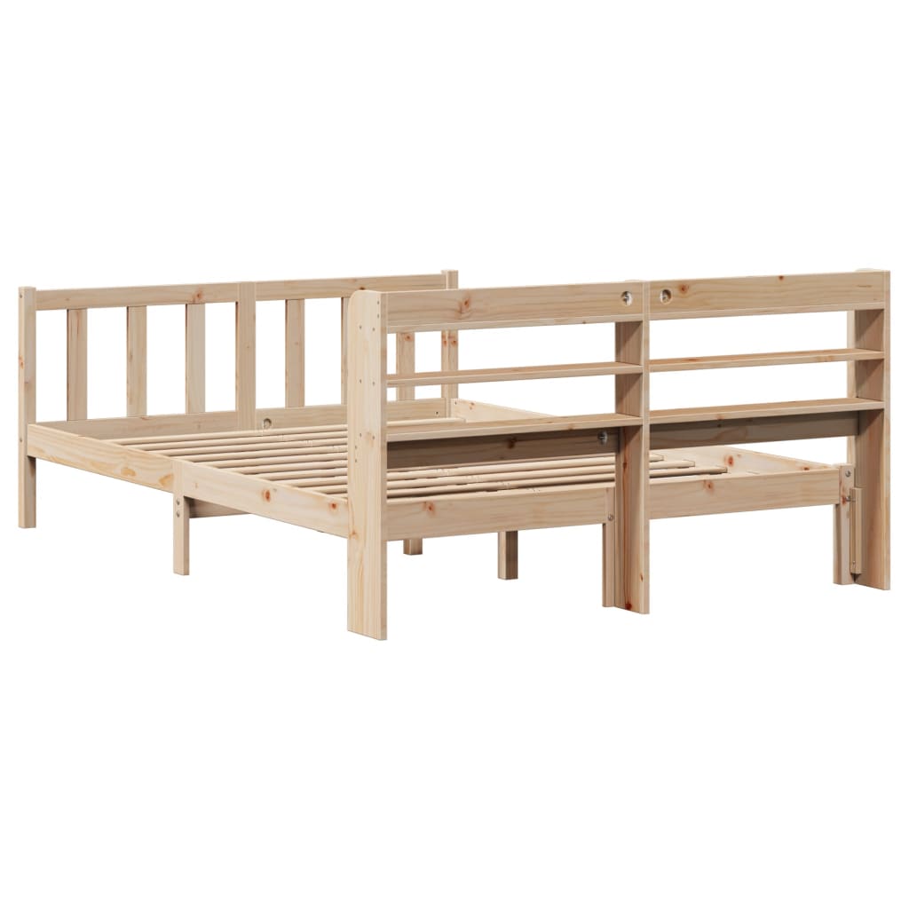 Bed Frame without Mattress 160x200 cm Solid Wood Pine