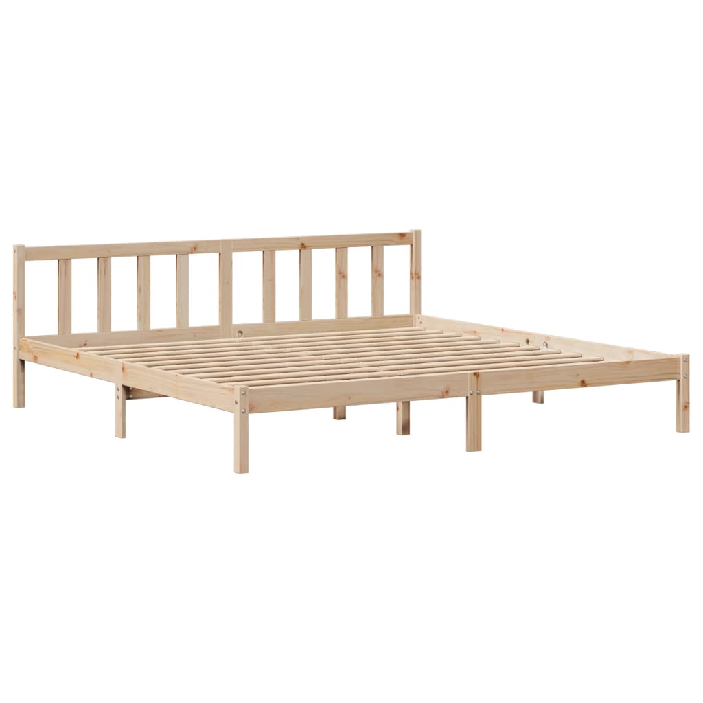 Bed Frame without Mattress 200x200 cm Solid Wood Pine