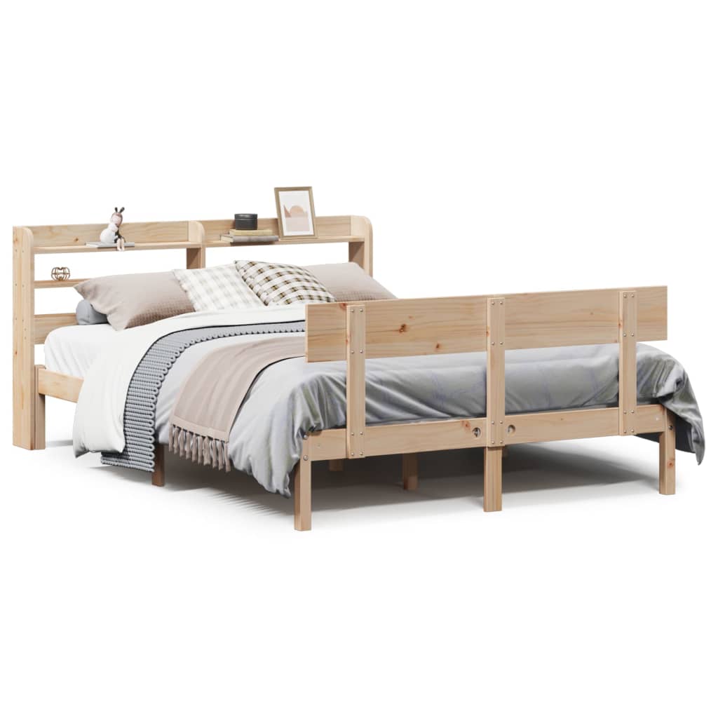 Bed Frame without Mattress 160x200 cm Solid Wood Pine