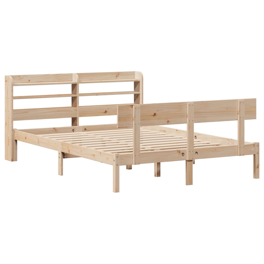 Bed Frame without Mattress 160x200 cm Solid Wood Pine