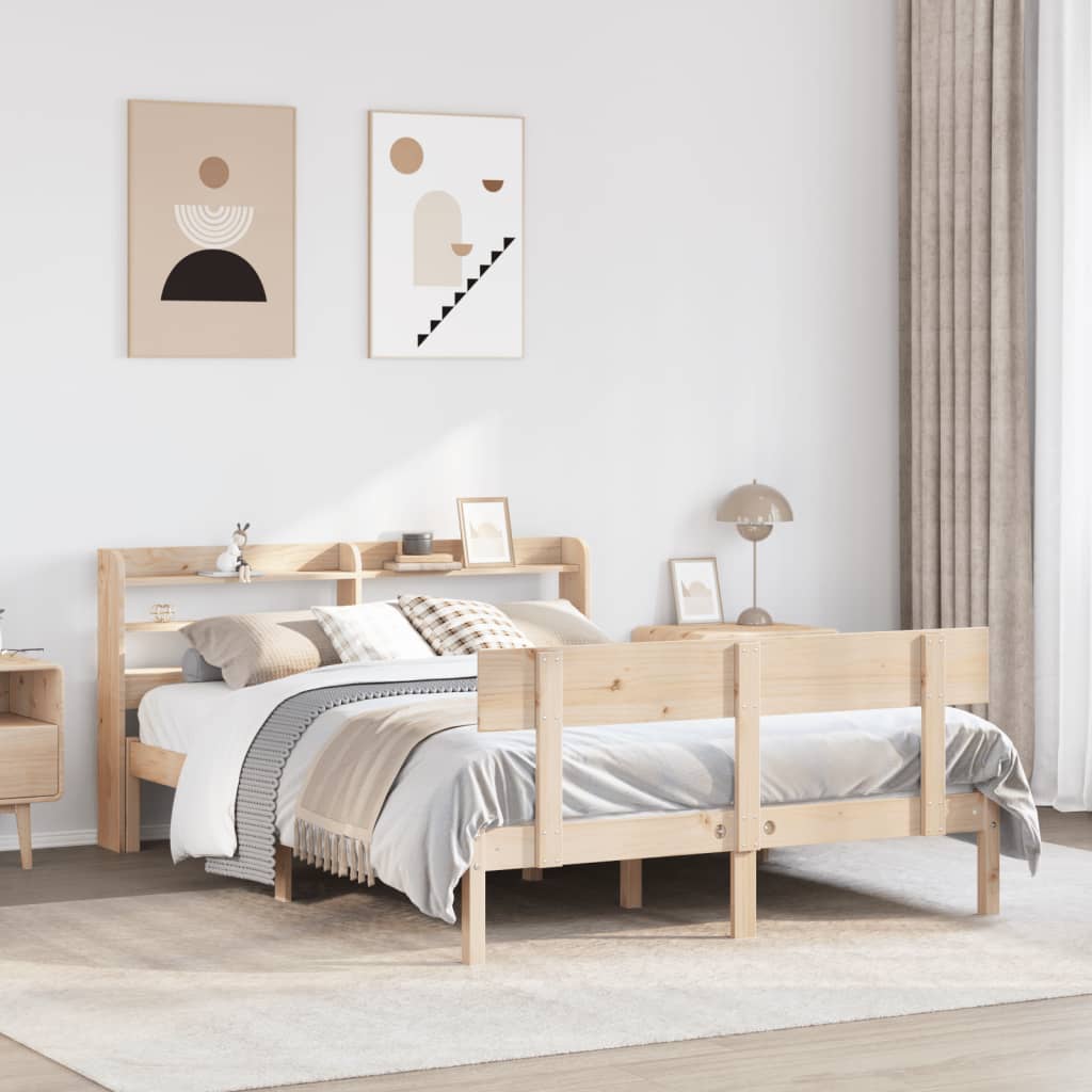 Bed Frame without Mattress 160x200 cm Solid Wood Pine
