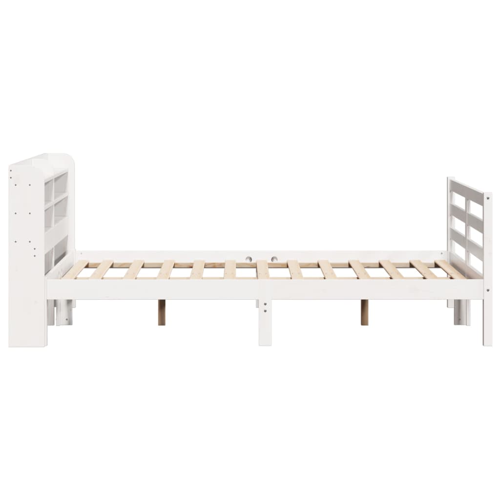 Bed Frame with Headboard without Mattress White 150x200 cm King Size