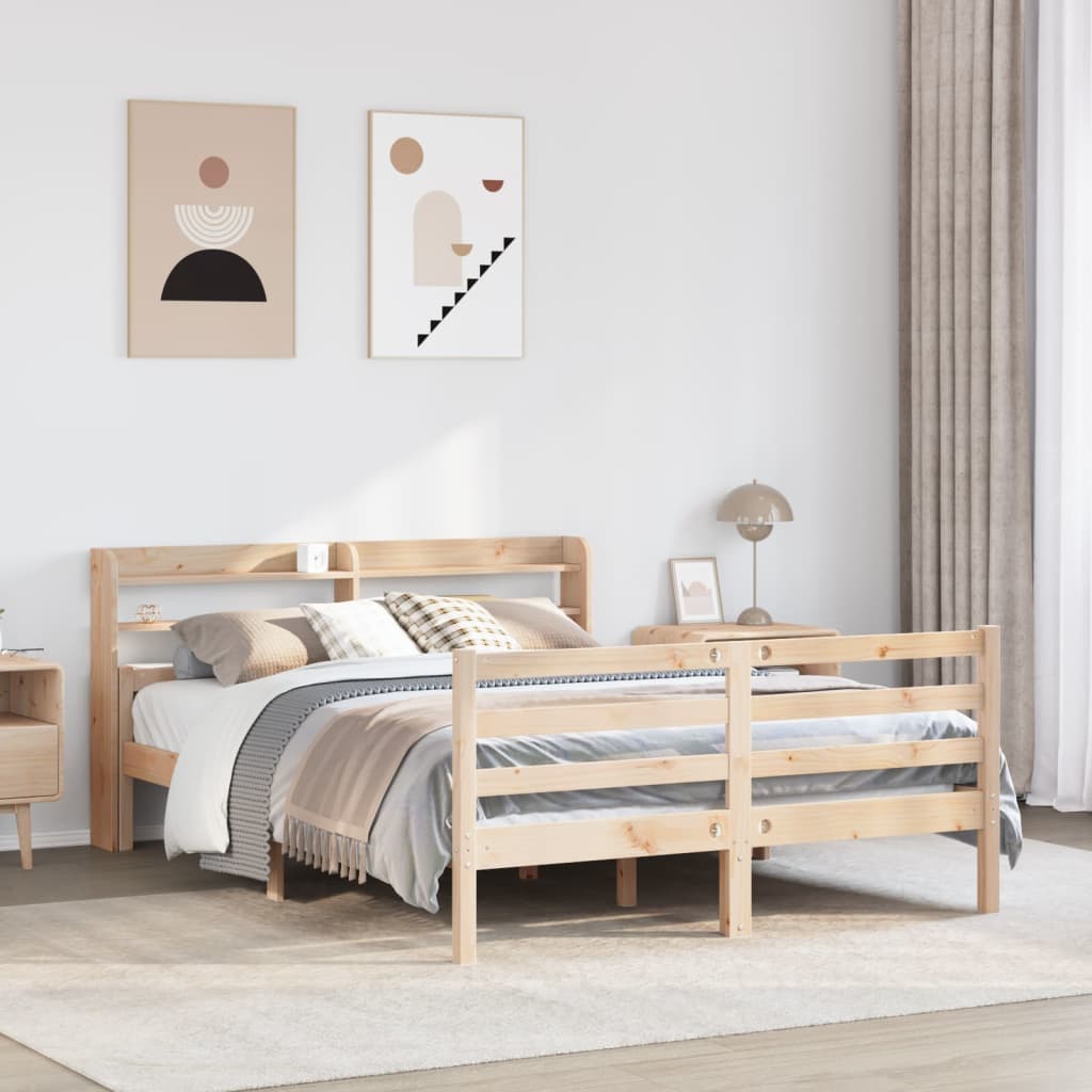 Bed Frame with Headboard without Mattress 140x200 cm
