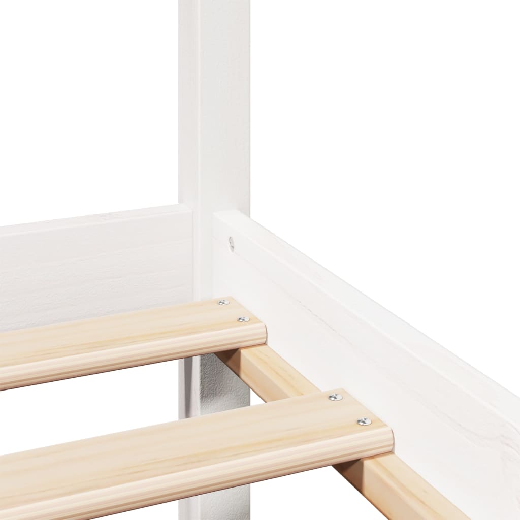 Bed Frame with Headboard without Mattress White 140x200 cm