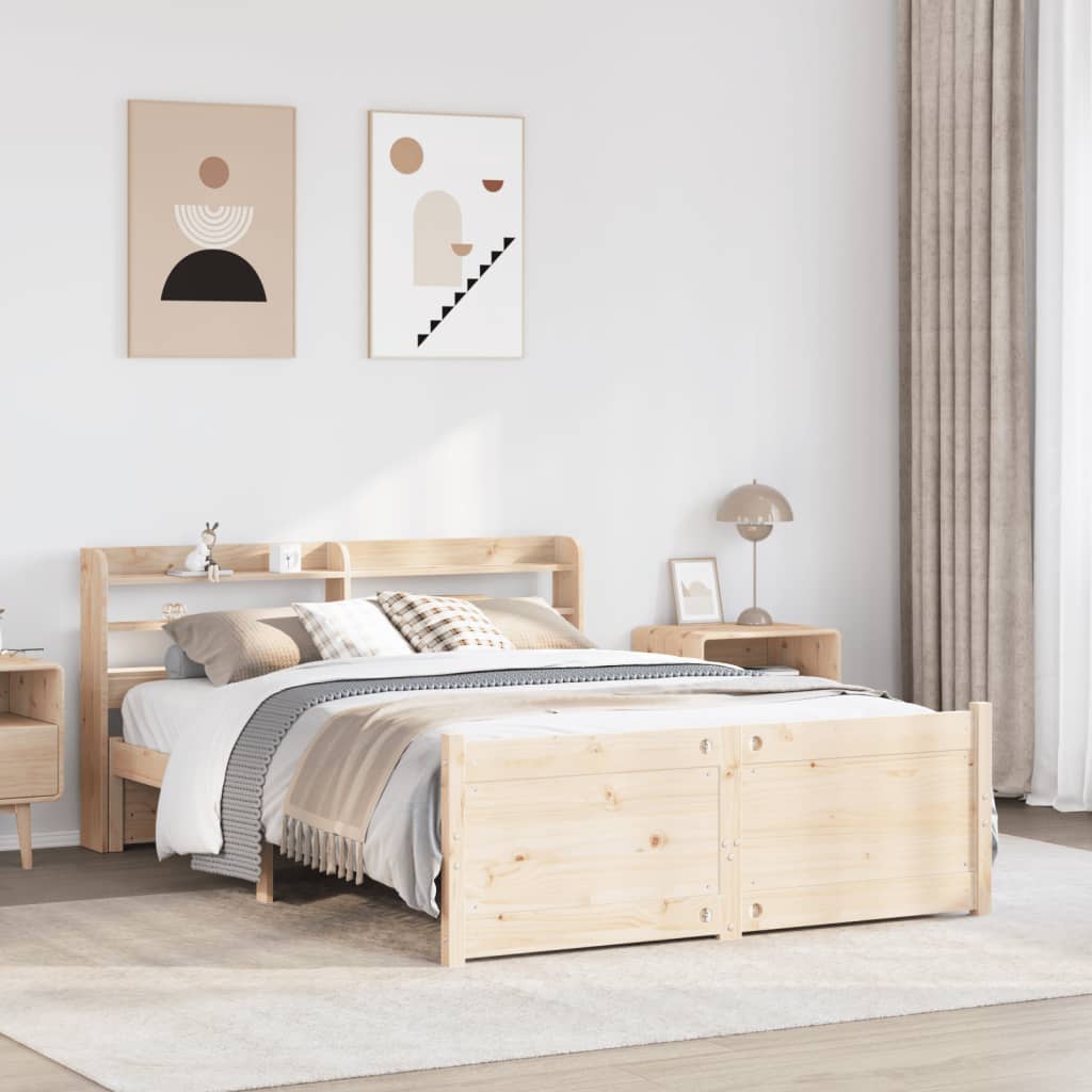 Bed Frame with Headboard without Mattress 120x190 cm Small Double