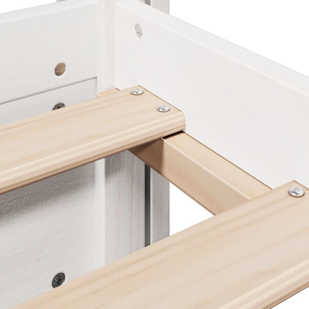 Bed Frame with Headboard without Mattress White 90x200 cm