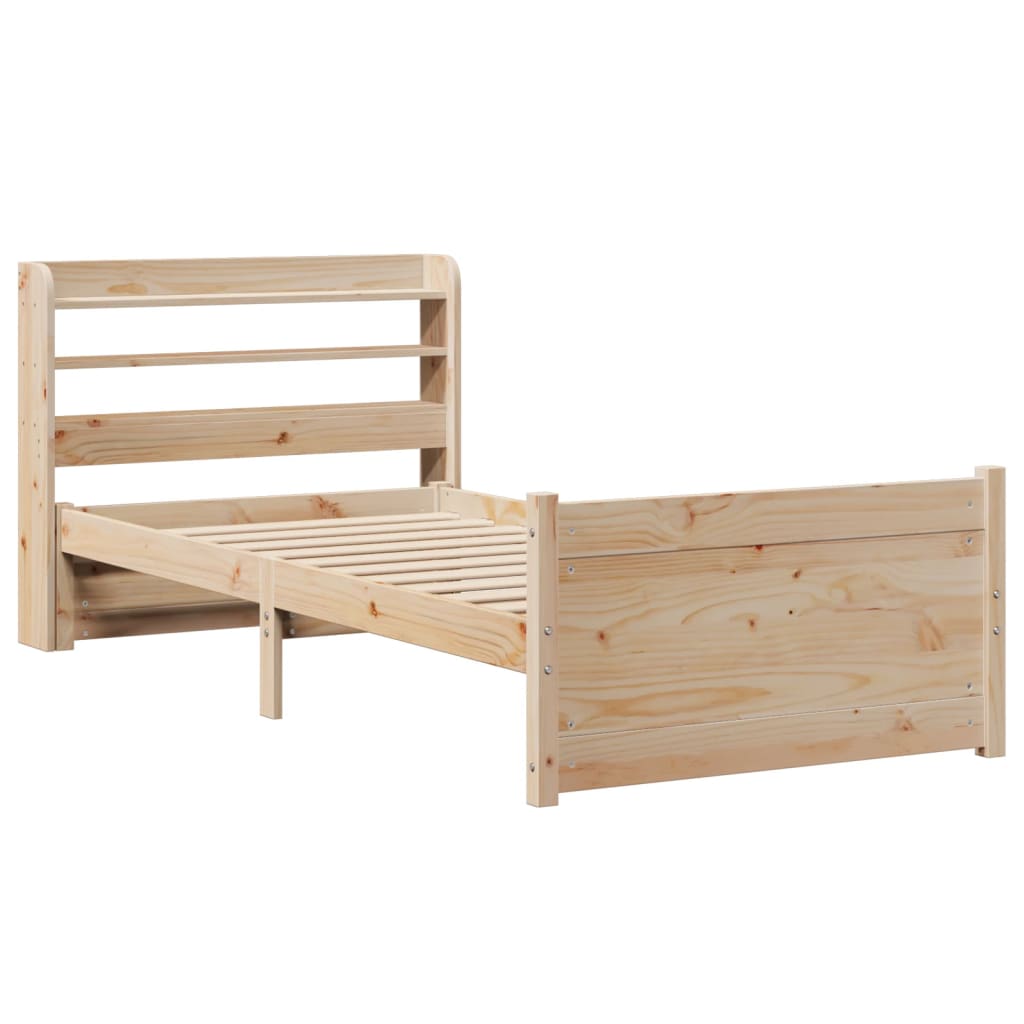 Bed Frame with Headboard without Mattress 100x200 cm