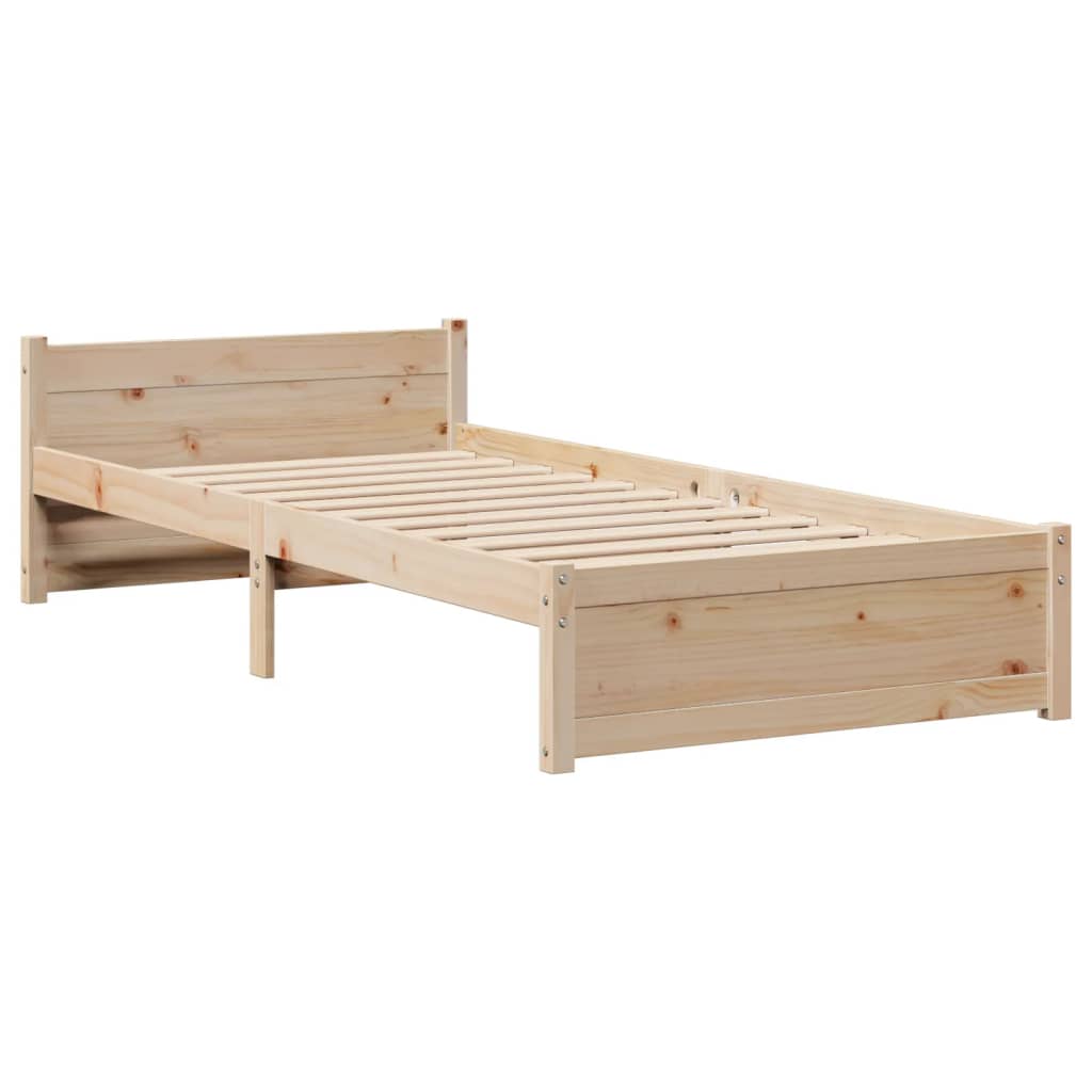 Bed Frame with Headboard without Mattress 100x200 cm
