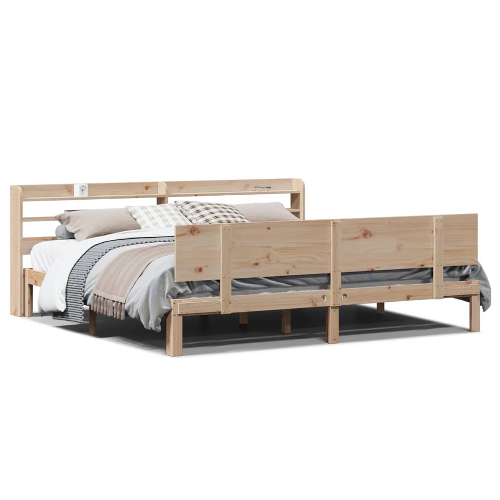 Bed Frame with Headboard without Mattress 180x200 cm Super King
