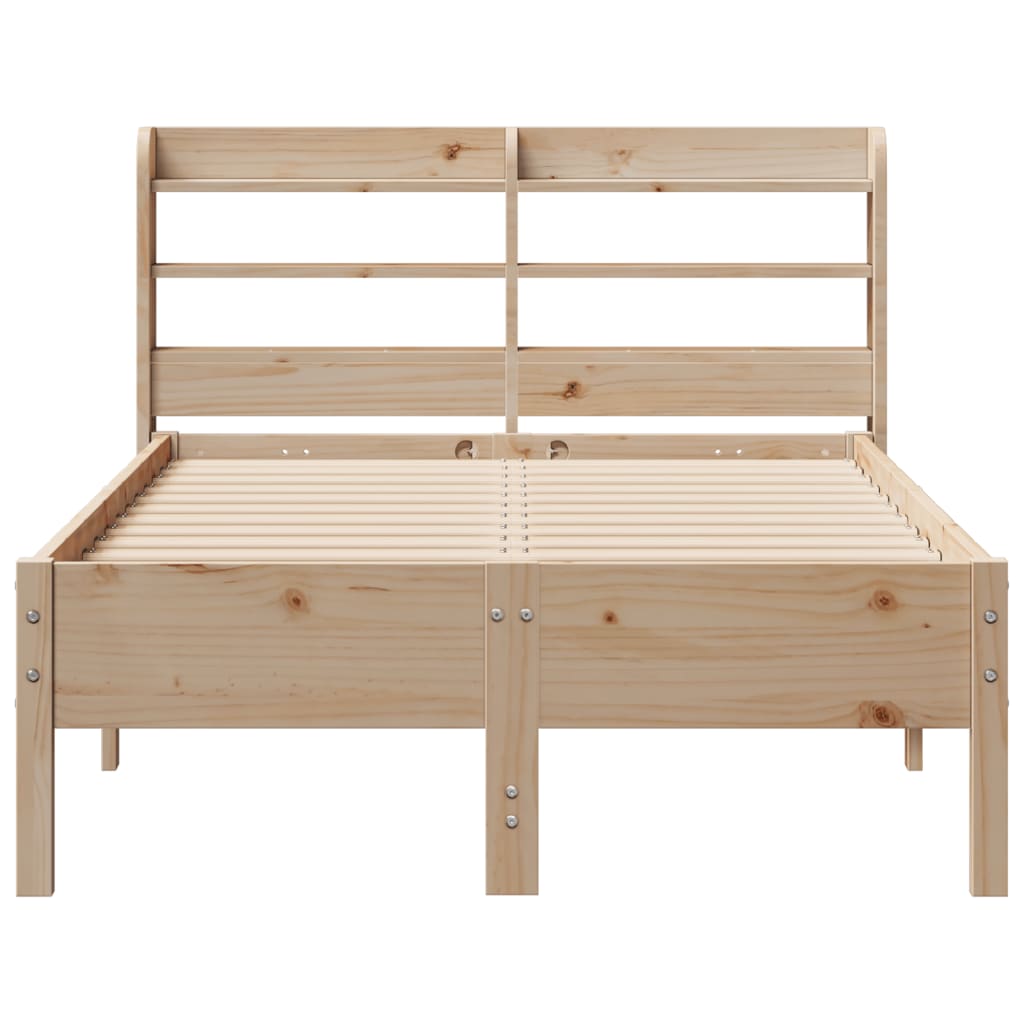 Bed Frame without Mattress 120x200 cm Solid Wood Pine