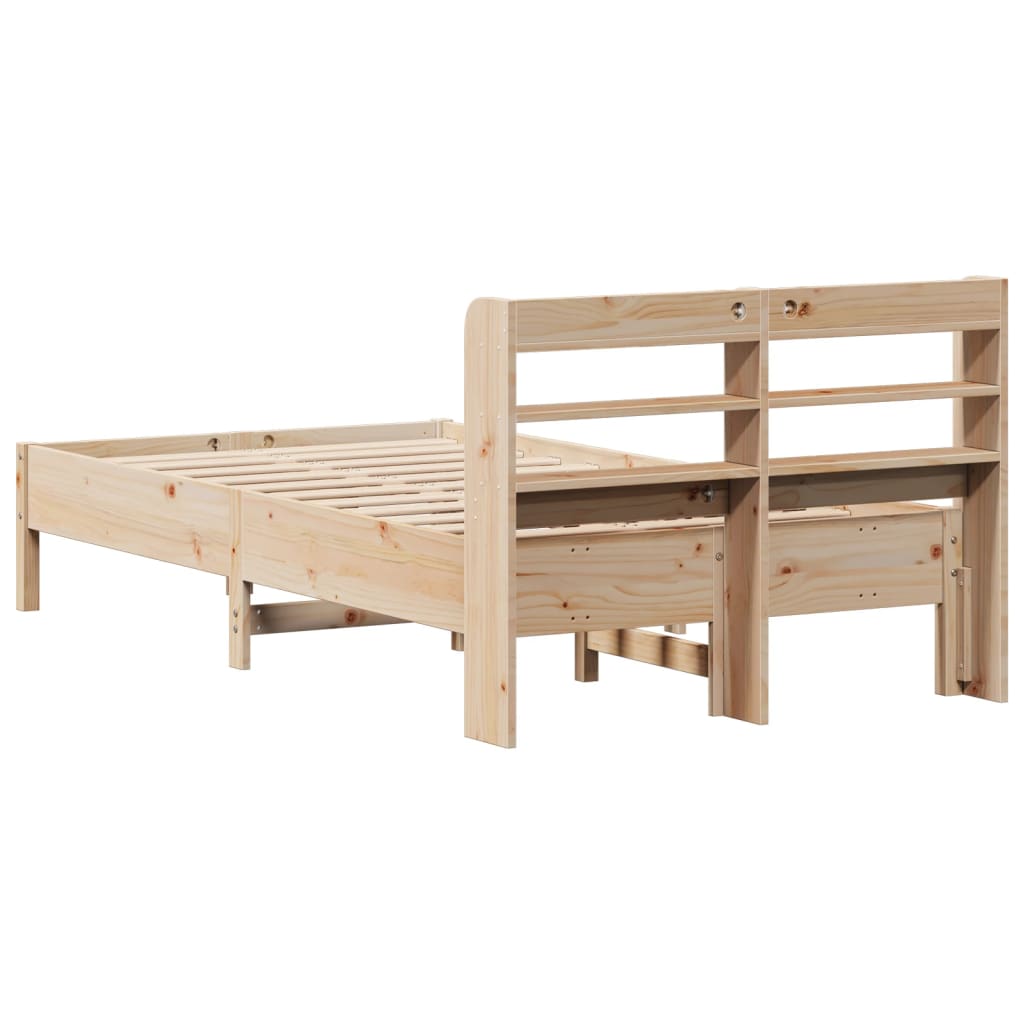 Bed Frame without Mattress 120x200 cm Solid Wood Pine