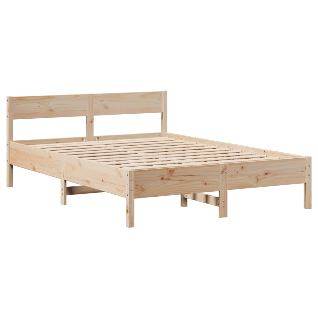 Bed Frame without Mattress 120x200 cm Solid Wood Pine