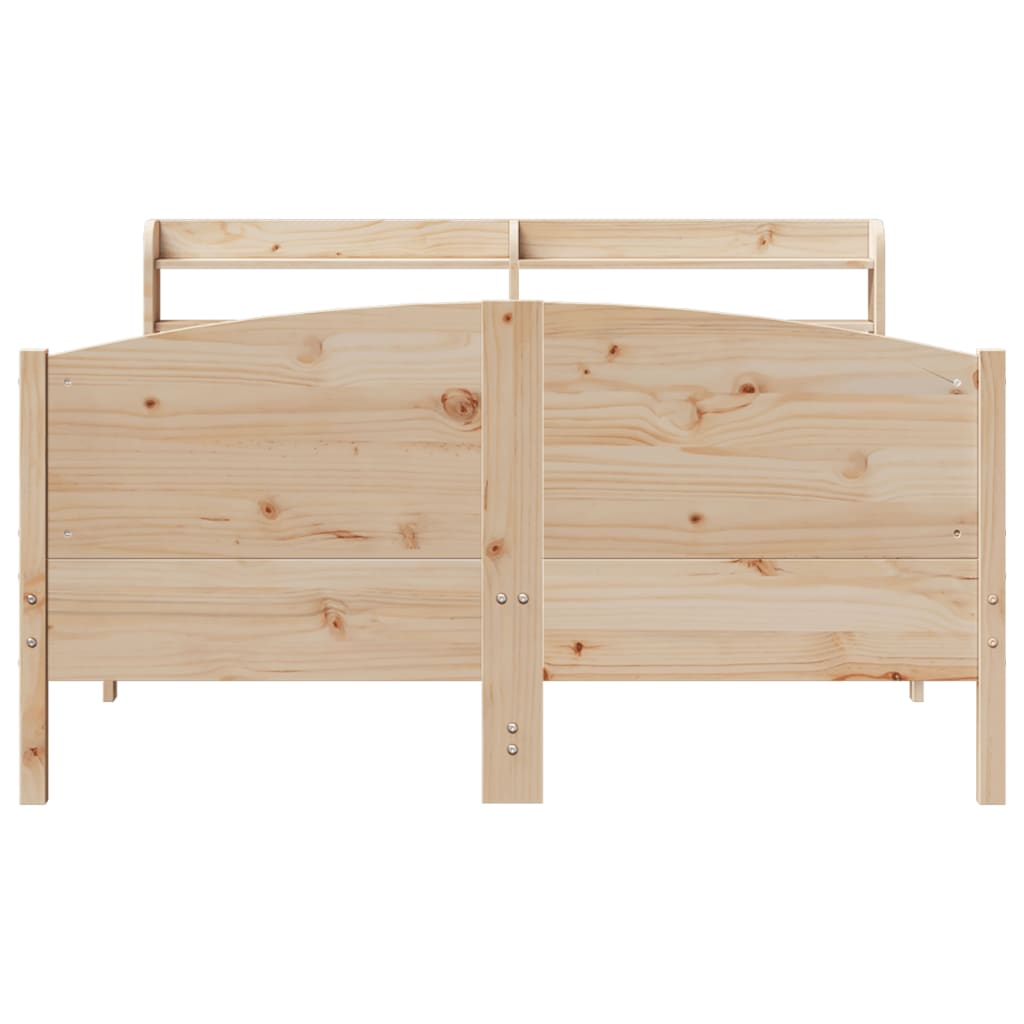 Bed Frame without Mattress 160x200 cm Solid Wood Pine