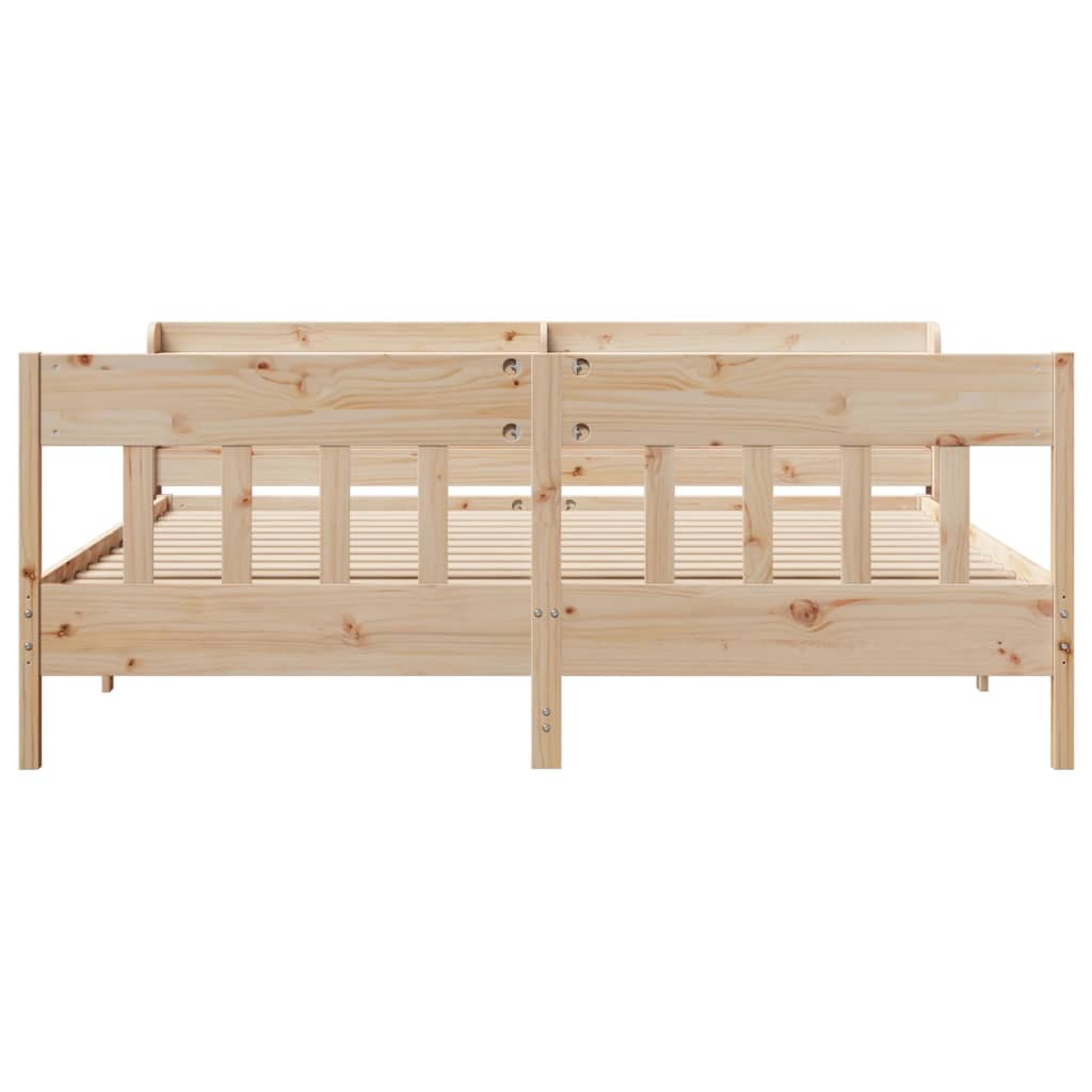 Bed Frame without Mattress 180x200 cm Super King Solid Wood Pine