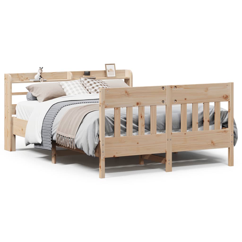 Bed Frame without Mattress 160x200 cm Solid Wood Pine
